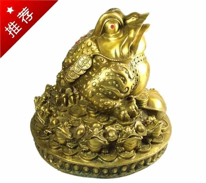 Античного искусства и свет медь круглое основание на трех ножках жаба лаки