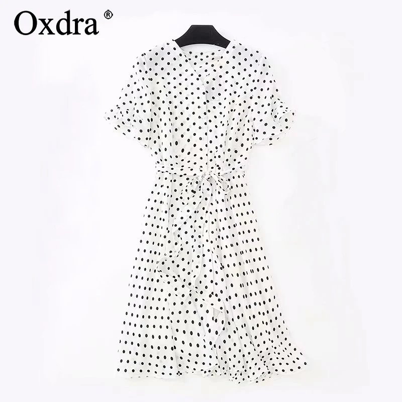 Oxdra женское платье 2018 Летние Новые популярные классические винтажные платья в