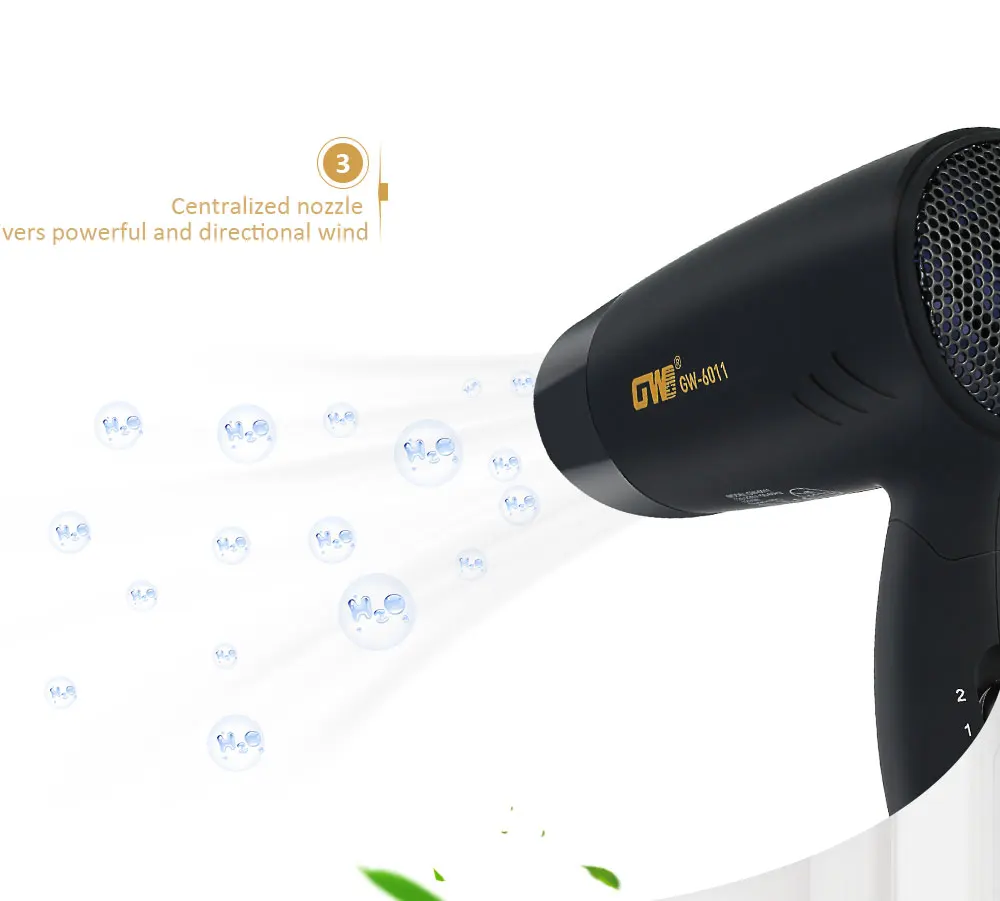 New Professional Electric Mini Hair Dryer Folding Compact Travel Hair Styling Blow Dryer Foldable Handle EU Plug Hair Diffusers