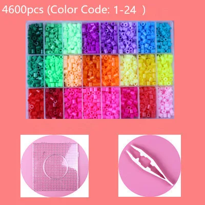5 MM SET 1 48 Цвета 5 мм Perler бисер для детей 3D головоломки игрушки "Сделай своими руками" 4600 шт./компл. Хама бусины образовательных головоломки игрушки предохранитель Pegboard - Цвет: 5 MM SET 1