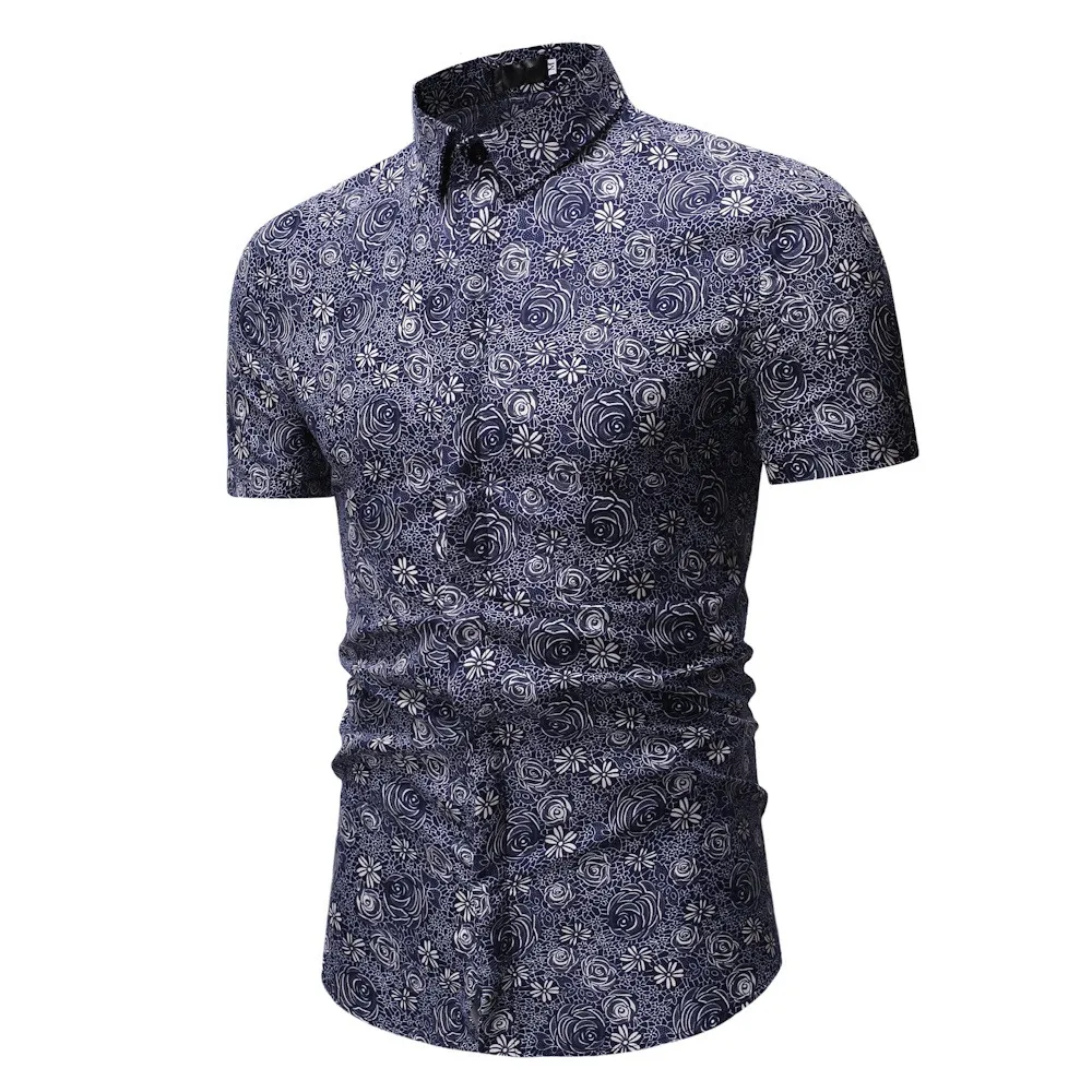 Hot Fashion Design High Quality Men Pattern Casual Printing Cotton Lapel Camouflage Short Sleeve Shirt | Мужская одежда