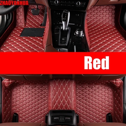 Red Автомобильный коврик для Toyota rav4 rav 4 2007 аксессуары водонепроницаемый кожаный автомобильный коврик подкладка коврики - Название цвета: Red
