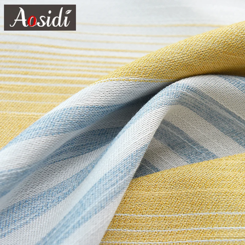 Современные Плотные затемняющие шторы AOSIDI в полоску для спальни окон цветные