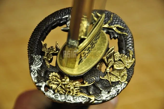 Бесплатная Sword Bag Верхнего Уровня Sharp Черный Кожаный Ручка Ручной T10 1095 Стали Глины