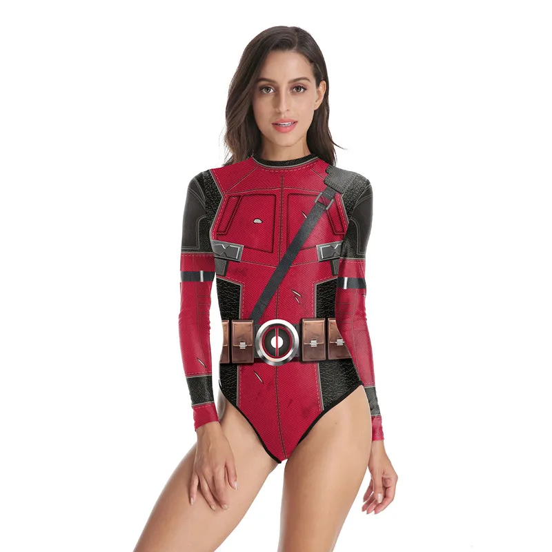 Deadpool Танкини Купальники Косплей женское сексуальное бикини для девушек