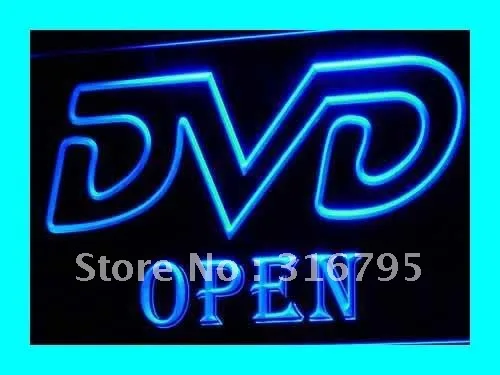 I228 открытый DVD диск Магазин CD светодиодный неоновый светильник вывески Вкл/Выкл