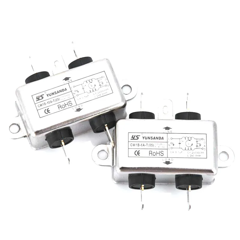 Мощность EMI фильтр CW1B 10A T 115V 250V 50/60HZ разъемы|Соединители| |