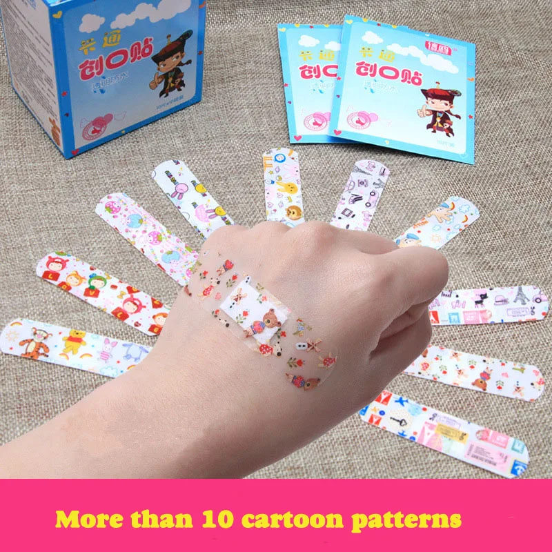 100 шт водонепроницаемый дышащий мультяшный ремешок помощь Прозрачный Семейный