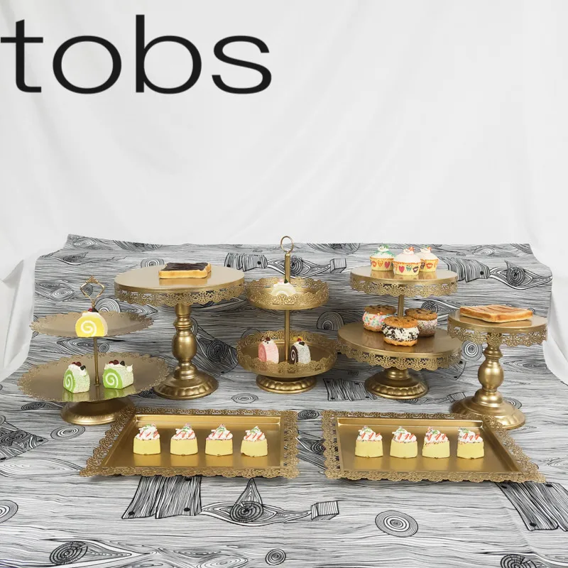 Золотой розовый белый свадебный десертный поднос подставка для торта кекс