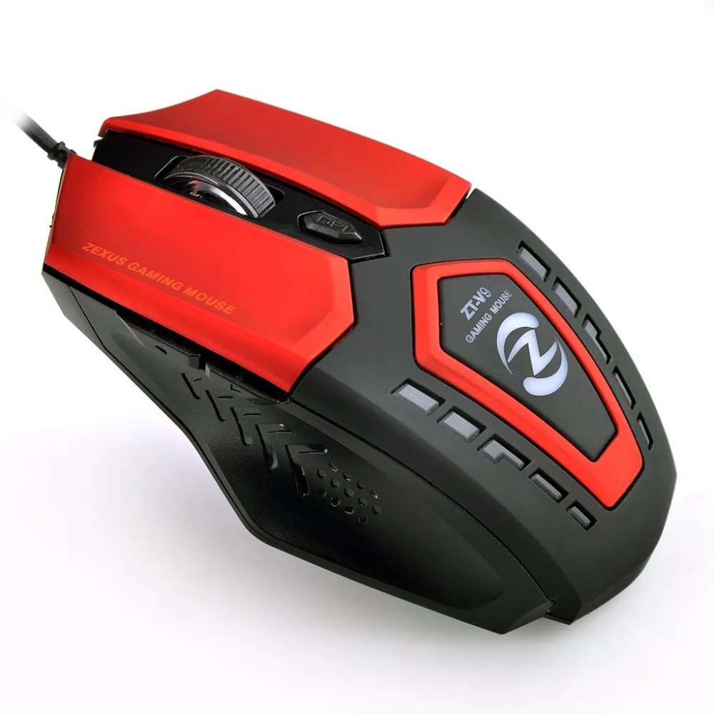ZT-V9 Игровая Мышь Геймер Компьютер Mause 2400 ТОЧЕК/ДЮЙМ 6D USB Оптическая Датчик