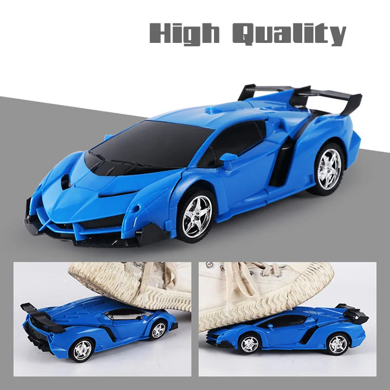 1:18 один ключ трансформации RC Автомобиль Дистанционное управление автомобиль радио-управление led Спортивный автомобиль дрифтовая модель трансформирующаяся игрушка для мальчиков детей