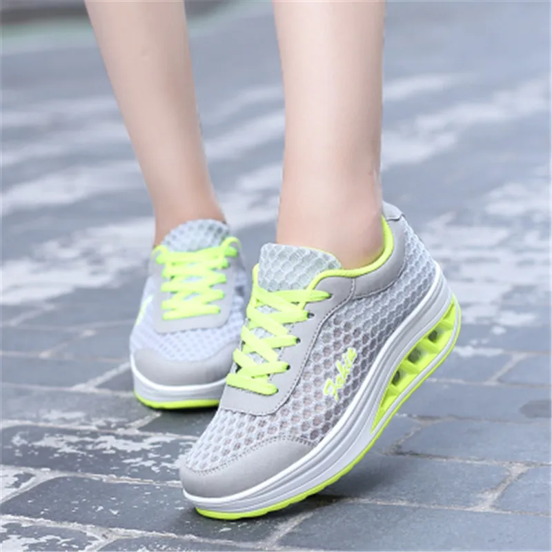FeiYiTu/женские кроссовки на платформе Сезон весна-лето Дышащая повседневная обувь
