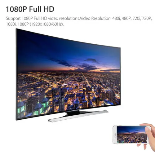 HDMI Mirroring Smart Cable HDTV AV Phone to TV Adapter для iPhone/iPad/Android | Электроника
