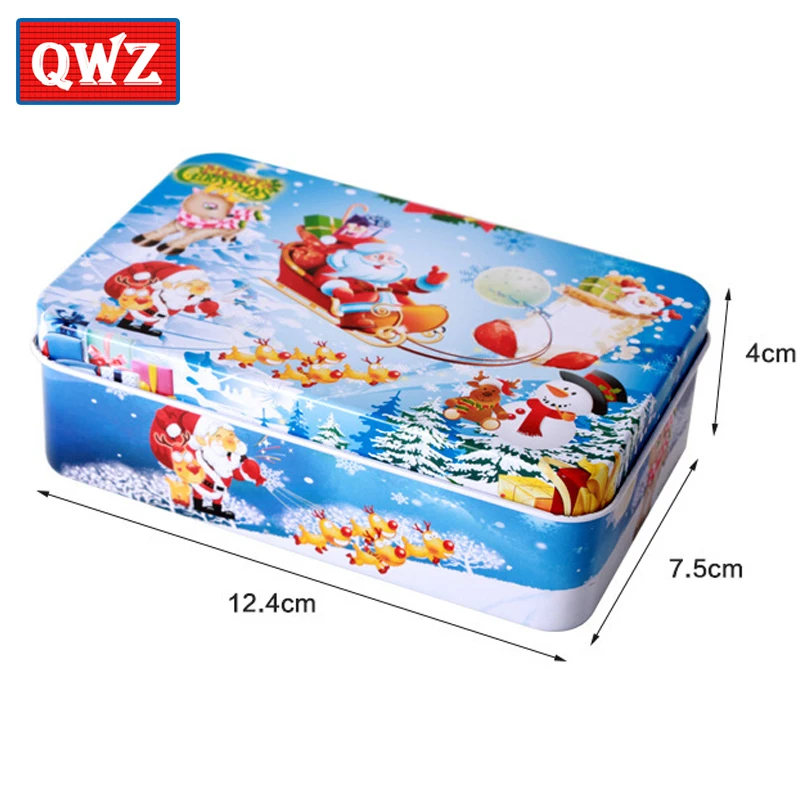 QWZ 60 шт 3D DIY деревянные пазлы обучающая игрушка милая головоломка железный ящик