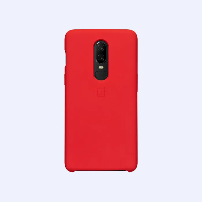 100% оригинальный силиконовый нейлоновый карбоновый чехол OnePlus 6 / 5 песчаник для One