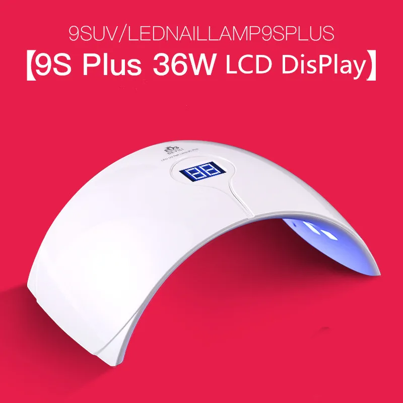 

36W 9S/9C Plus LED Nail lamp gel varnish With Smart UV lamp 30s/60s Nail dryer for All Gels Polish button Perfect Thumb Solution