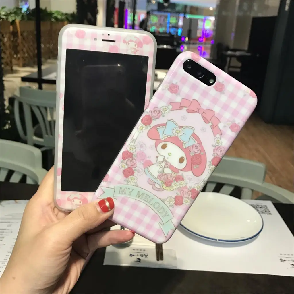 Задняя крышка IMD чехол для телефона iPhone 6 6s милая Защита экрана X XS 8 7 Plus переднее