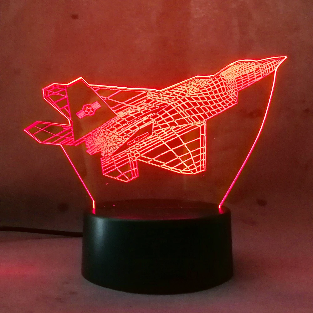 Крутая игрушка RC 3D модель самолетов креативная Ночная лампа сенсорная струйная