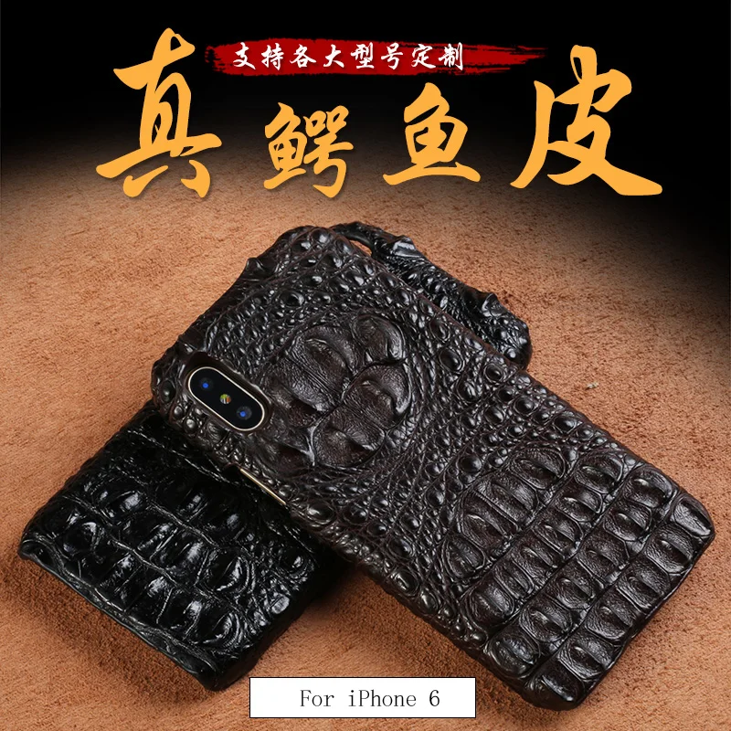 

LANGSIDI Genuine crocodile leather 3 kinds of styles Half pack phone case For iphone 11 All handmade can customize the model