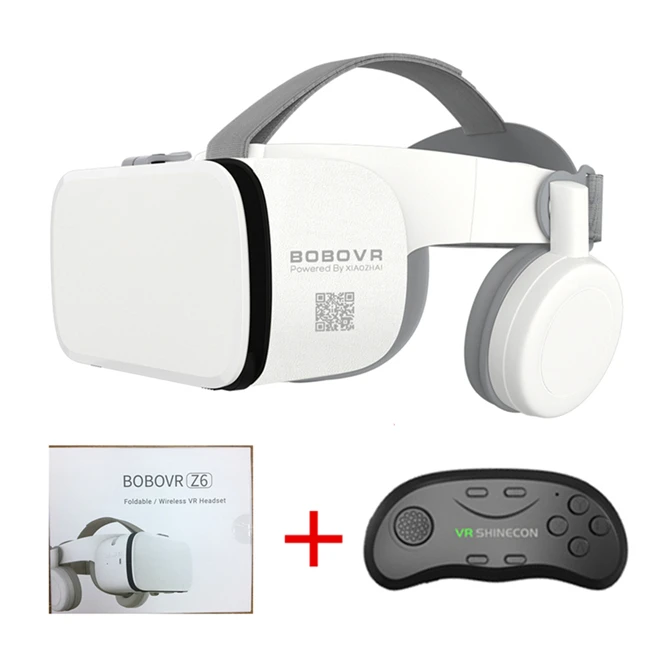 Bundle 3 Bobo bobovr Z6 шлем очки 3D VR Виртуальная реальность гарнитура для телефона Google смарт очки Lunette картон - Цвет: Bundle 3