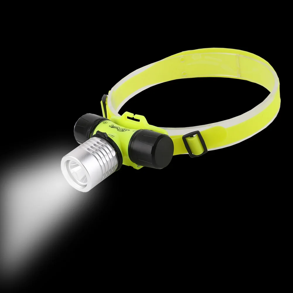 

20M Underwater Diving Lights Lighting Headlights 1000 LM XPE Led Dive Headlamp 3 Modes Waterproof Head Torch Lamp Use 18650/AAA