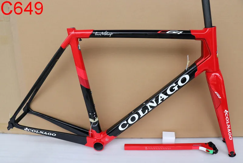 Последний черный Colnago C64 карбоновые шоссейные рамы с труба из углеродистого волокна 3K матово-глянцевая 48 см 50 см 52 см 54 см 56 см 8 видов цветов на выбор