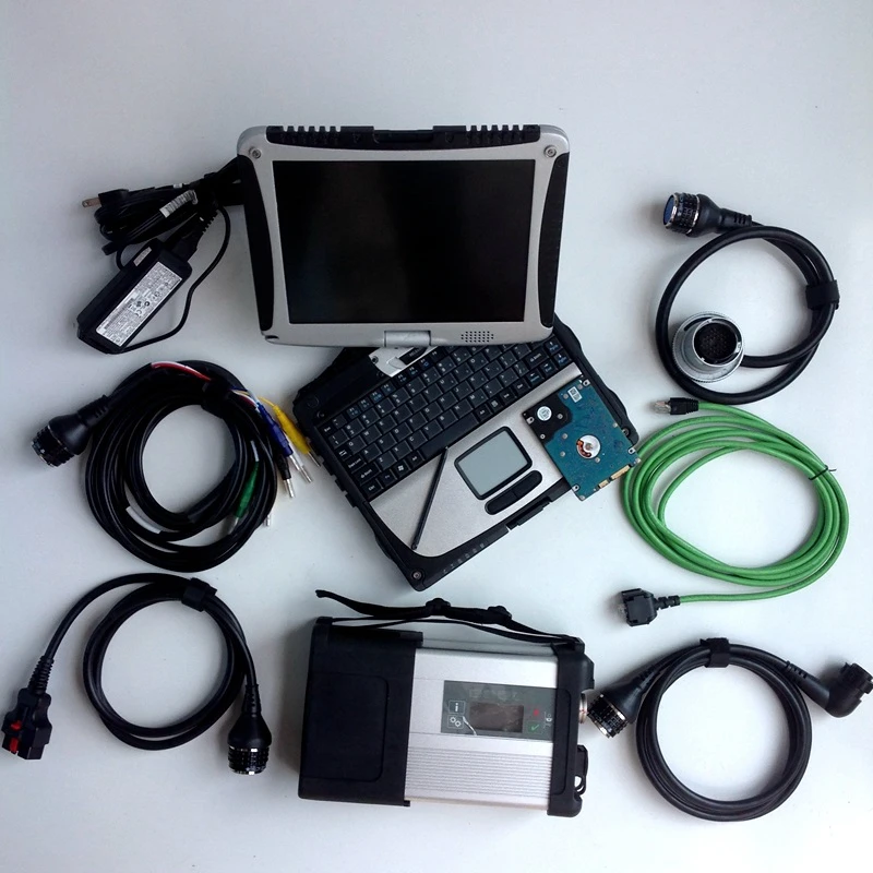 

Ноутбук Super MB Star C5 MB SD connect 5 diagnosis compact C5 с новейшим программным обеспечением V09/2019, хорошо установлен в Toughbook CF19