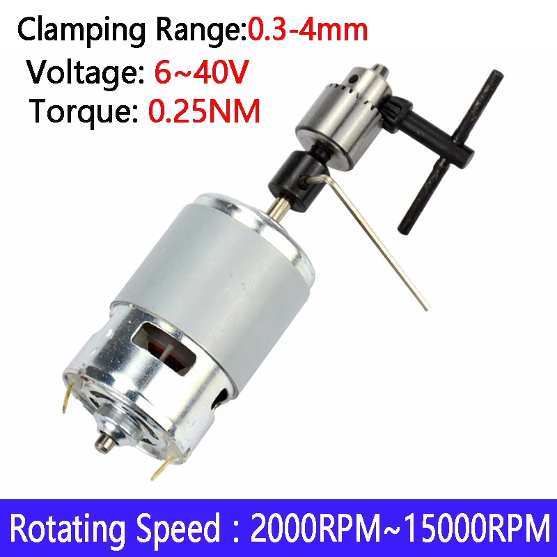

1Pcs DC 12V24V36V 775 Miniature Mini Drill Perforated Angle Grinder Cutting Machine Electric Motor For Polished Drilling