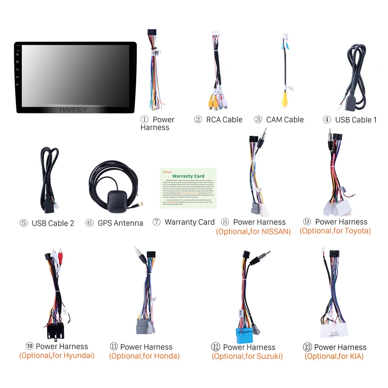 Автомобильный мультимедийный плеер Harfey универсальный Мультимедийный