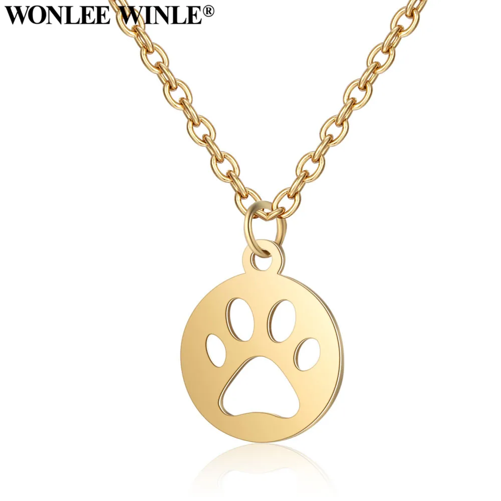 Wonlee Winle Золото Серебро Круглый кошки собаки в форме лап животных Прелести