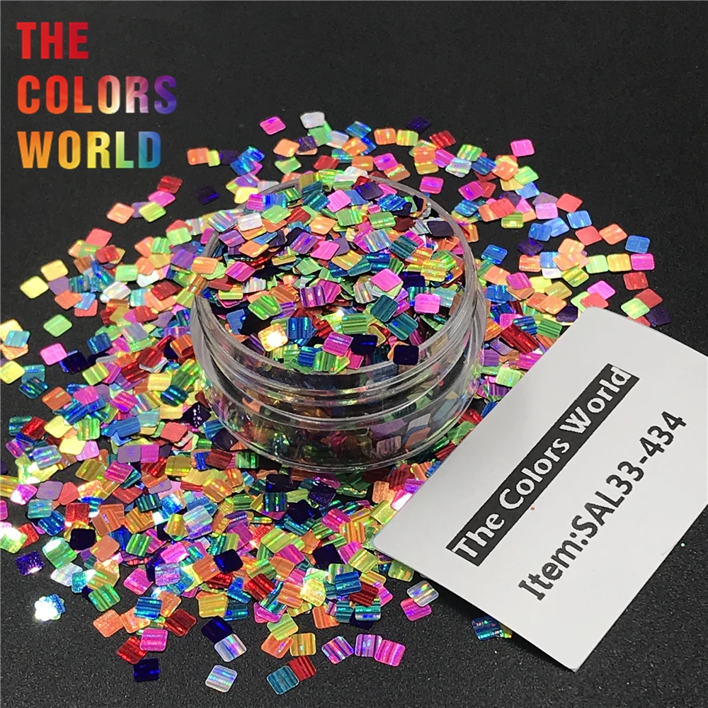 TCT-189 Holographic Stripe Glitter Mix Size Shape For Nail Glitter Nail Art Decoration Nail Gel Makeup Facepaint Manual DIY