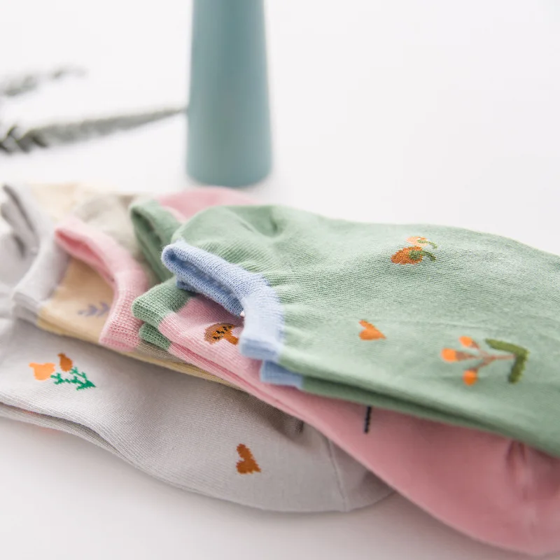 Женские Оригинальные повседневные забавные носки с животными и цветами для