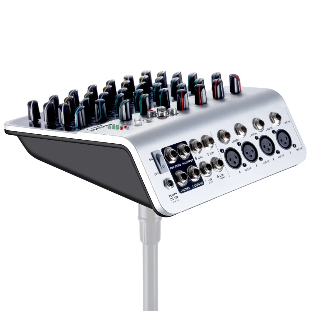 Neewer стерео миксер компактная мини микшерная консоль 4 канальный 2 полосный