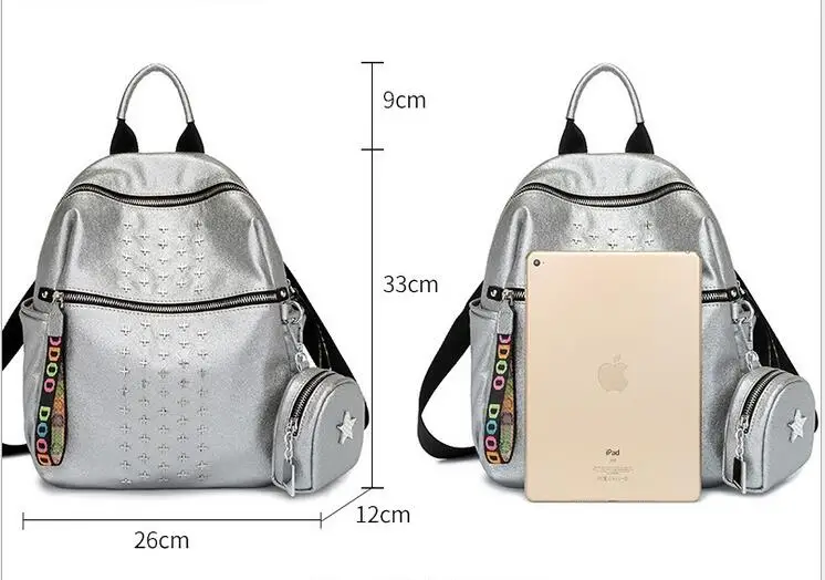 Новые модные школьные сумки рюкзак для Обувь девочек Для женщин Рюкзаки высокое