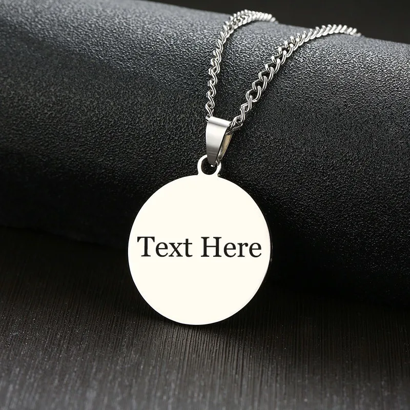 Ожерелье Vnox с гравировкой имени для женщин и мужчин цепочка из нержавеющей стали