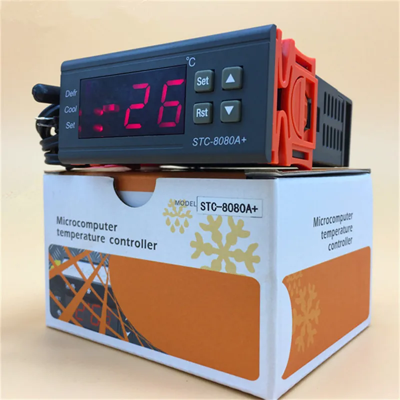 AC 110V ~ 220V 10A регулятор температуры морозильной камеры с нагревательной проволокой