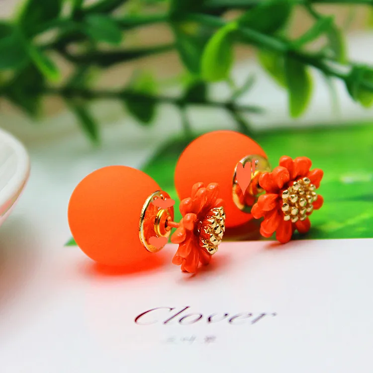 Новый дизайн 2019 модные брендовые ювелирные изделия Двухсторонние серьги для