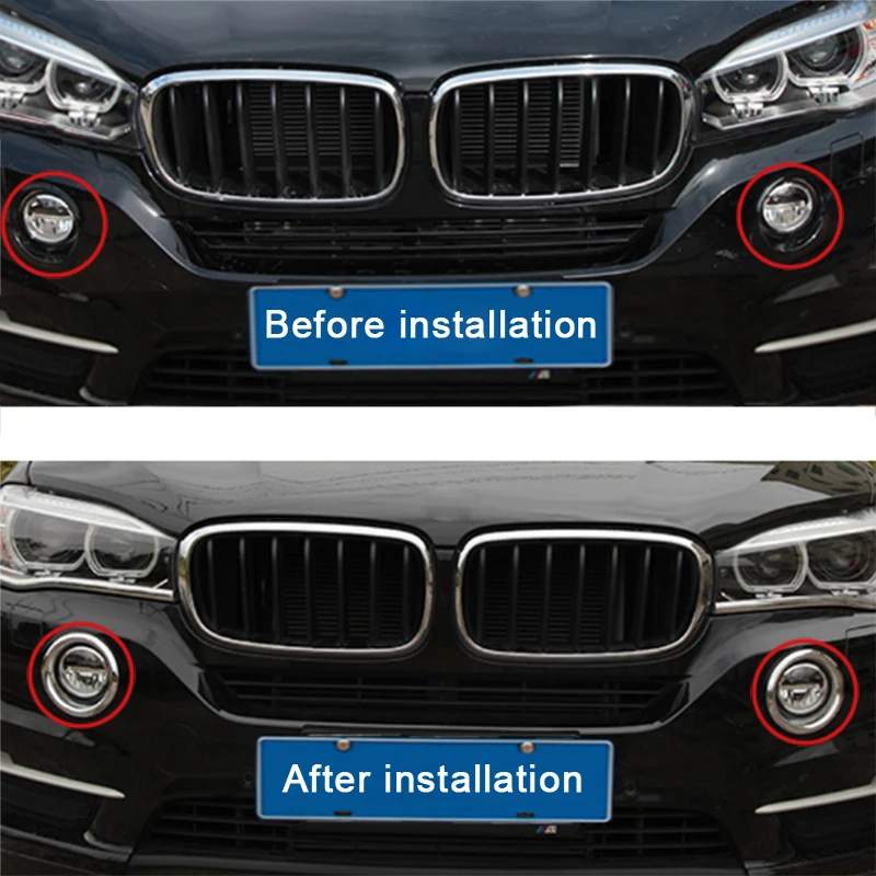 2x хромированный передний противотуманный светильник крышка рамы для BMW X5 2014 2017