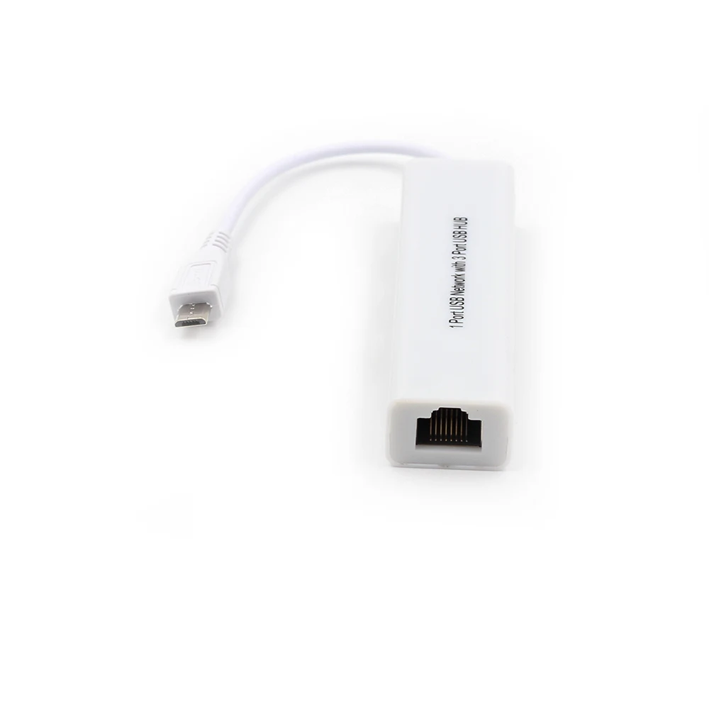 Микро USB 2 0 хаб к RJ45 сетевая карта LAN адаптер Ethernet 100 Мбит/с 3 порта OTG для Samsung