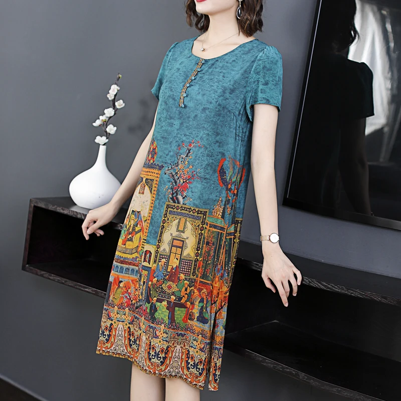 Красный 100% тутового натурального шелка платье женское плюс размер элегантный