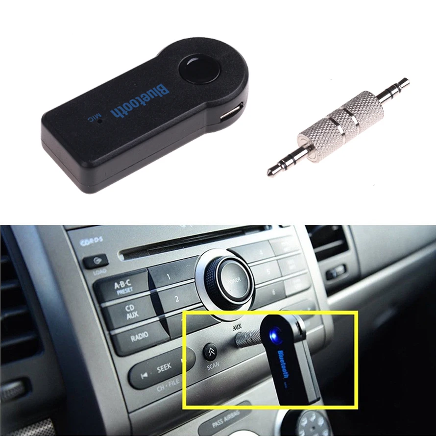Гарнитура громкой связи для автомобиля Bluetooth 5 0 музыкальный приемник 3 мм