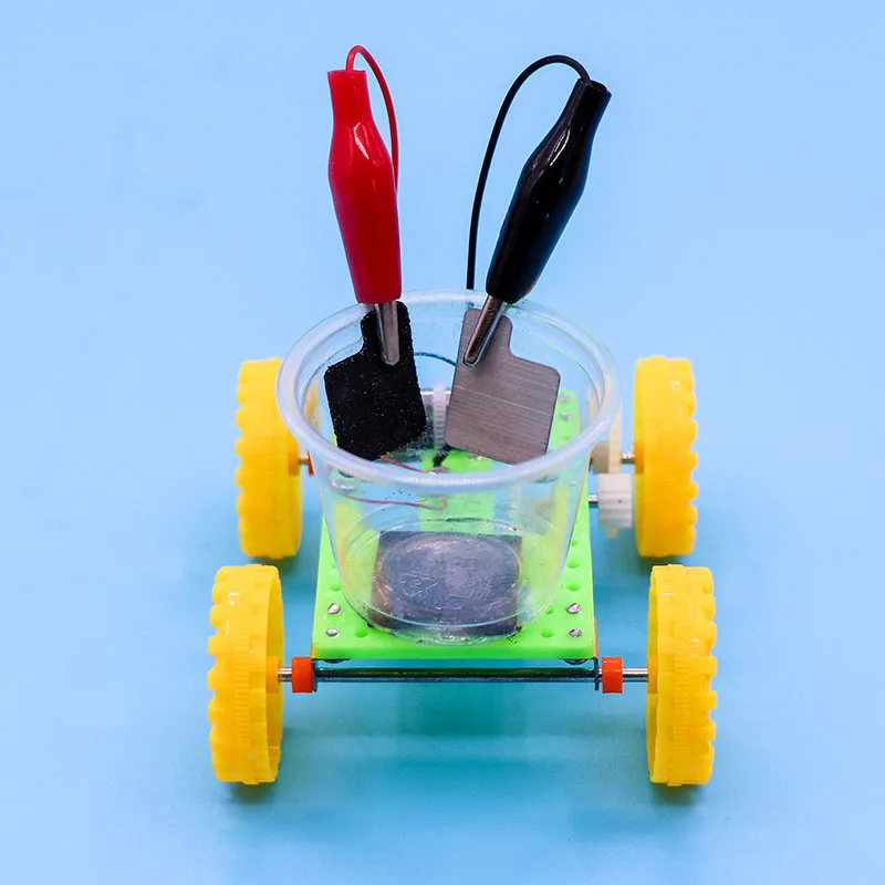 DIY Наука Гизмо Физика Эксперимент соленой воды мощность автомобиль Дети Ручная головоломка собранные игрушки физика обучающие материалы