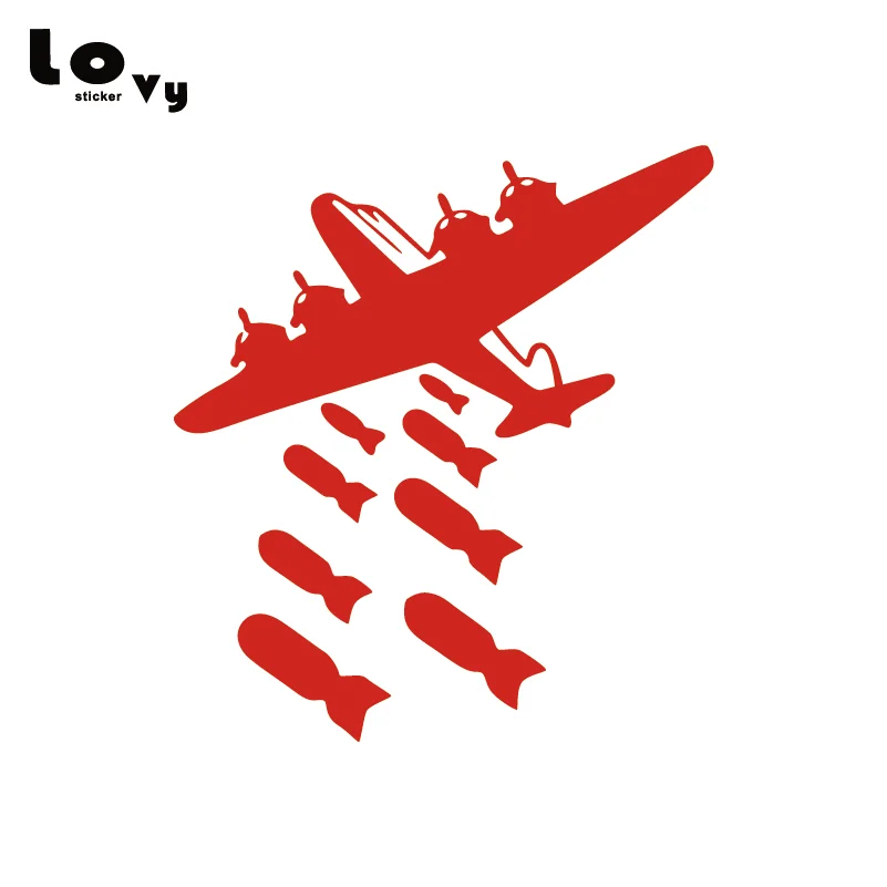 Креативный самолет бомбежка Виниловая наклейка для туалета персональные