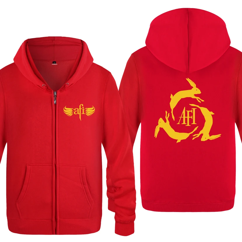HOY HUAT Fire Inside AFI Rock Rap толстовки для любителей музыки мужские мужские флисовые толстовки на молнии с капюшоном кардиганы - Цвет: HOY HUAT