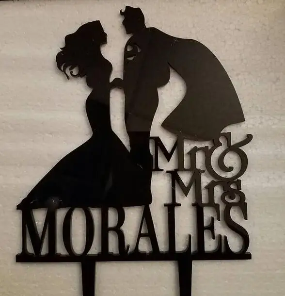 Пользовательское имя акриловый Супермен и невеста супер герой Свадебный Торт