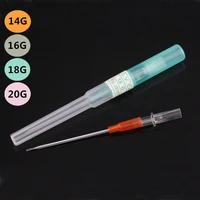 1pc steel i v catheter cannula piercing needles 14g 16g 18g 20g body jewelry piercings kit gauges for the body rings