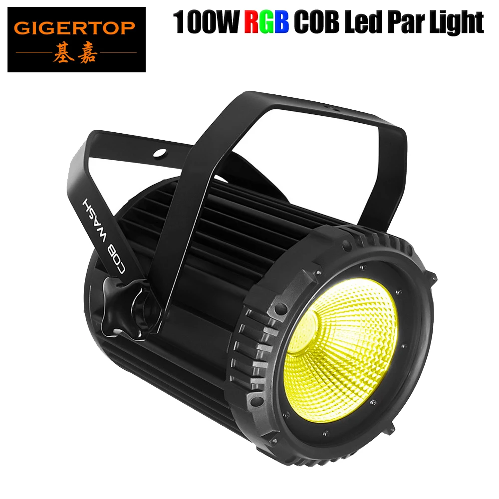 TIPTOP NEW LED COB Par Light 100W High Power Aluminium 3in1 RGB Dj Disco DMX Led Beam Wash Strobe Effect Par Lights Silent Quite