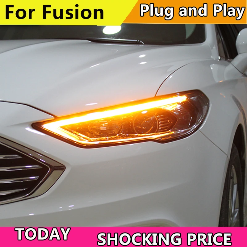 2pic стайлинга автомобилей Фара для Ford Mondeo 2017-2019 фары Fusion фар динамический рулевое