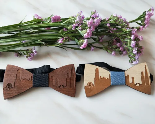 Модные деревянные галстуки-бабочки для джентльменов уникальные мужские ручной