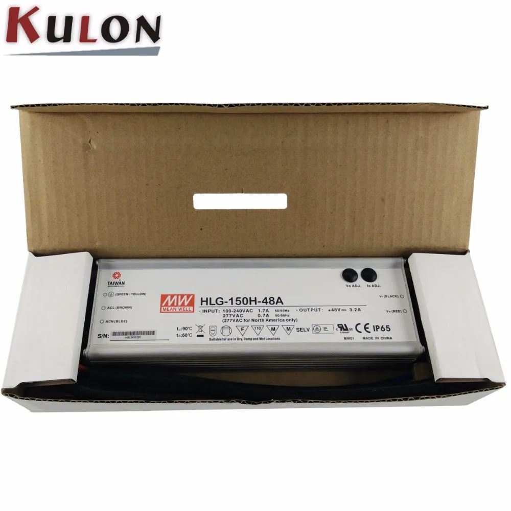 MEAN WELL HLG-150H-48A 48V источник питания с одним выходом 150W 48V 3.2A Светодиодный источник питания 48V